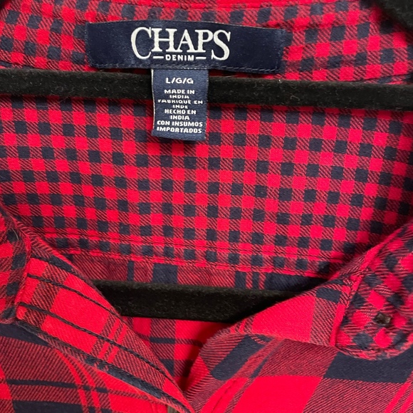 Women’s Chaps Flannel Shirt Size Large - Picture 2 of 4